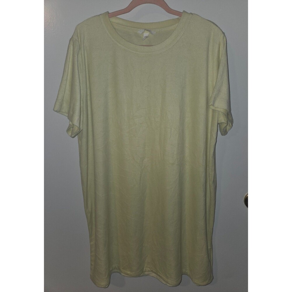 H&M Womens XL Yellow Terry Cotton Bathing Suit Swimsuit Cover Up Beach Vacation